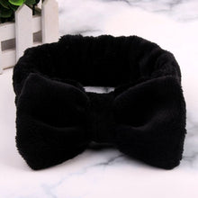 Load image into Gallery viewer, 2019 New OMG Letter Coral Fleece Wash Face Bow Hairbands For Women Girls