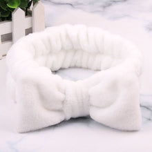 Load image into Gallery viewer, 2019 New OMG Letter Coral Fleece Wash Face Bow Hairbands For Women Girls