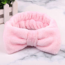 Load image into Gallery viewer, 2019 New OMG Letter Coral Fleece Wash Face Bow Hairbands For Women Girls