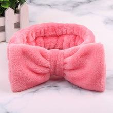 Load image into Gallery viewer, 2019 New OMG Letter Coral Fleece Wash Face Bow Hairbands For Women Girls