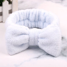 Load image into Gallery viewer, 2019 New OMG Letter Coral Fleece Wash Face Bow Hairbands For Women Girls