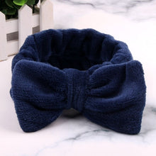 Load image into Gallery viewer, 2019 New OMG Letter Coral Fleece Wash Face Bow Hairbands For Women Girls