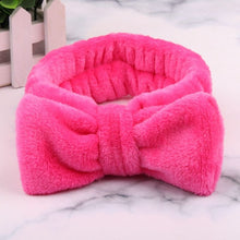 Load image into Gallery viewer, 2019 New OMG Letter Coral Fleece Wash Face Bow Hairbands For Women Girls