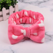 Load image into Gallery viewer, 2019 New OMG Letter Coral Fleece Wash Face Bow Hairbands For Women Girls