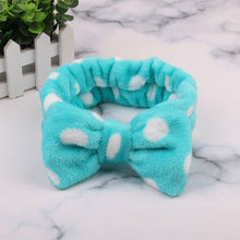 Load image into Gallery viewer, 2019 New OMG Letter Coral Fleece Wash Face Bow Hairbands For Women Girls