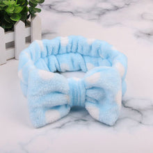 Load image into Gallery viewer, 2019 New OMG Letter Coral Fleece Wash Face Bow Hairbands For Women Girls