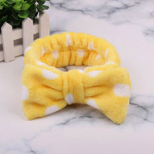 Load image into Gallery viewer, 2019 New OMG Letter Coral Fleece Wash Face Bow Hairbands For Women Girls