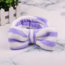 Load image into Gallery viewer, 2019 New OMG Letter Coral Fleece Wash Face Bow Hairbands For Women Girls