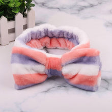 Load image into Gallery viewer, 2019 New OMG Letter Coral Fleece Wash Face Bow Hairbands For Women Girls