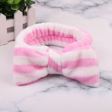 Load image into Gallery viewer, 2019 New OMG Letter Coral Fleece Wash Face Bow Hairbands For Women Girls