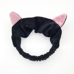 2019 New OMG Letter Coral Fleece Wash Face Bow Hairbands For Women Girls