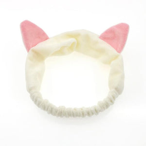 2019 New OMG Letter Coral Fleece Wash Face Bow Hairbands For Women Girls