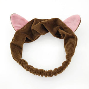 2019 New OMG Letter Coral Fleece Wash Face Bow Hairbands For Women Girls