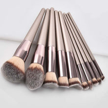 Load image into Gallery viewer, Luxury Champagne Makeup Brushes Set For Foundation Powder Blush Eyeshadow.